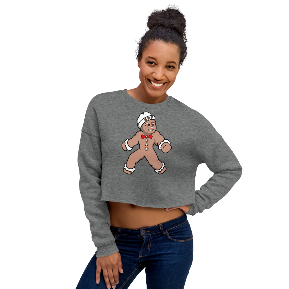 Ladies GingerBreadFools Signature Logo Crop Sweatshirt