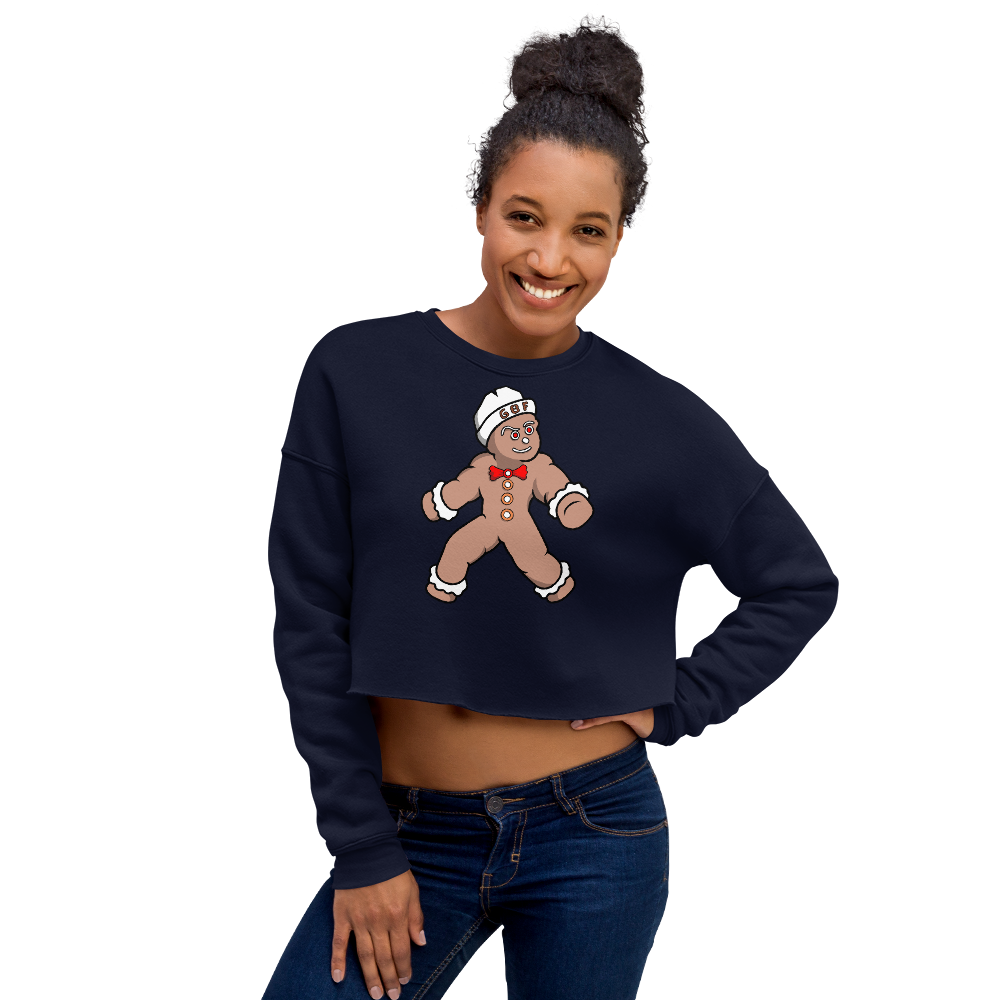 Ladies GingerBreadFools Signature Logo Crop Sweatshirt