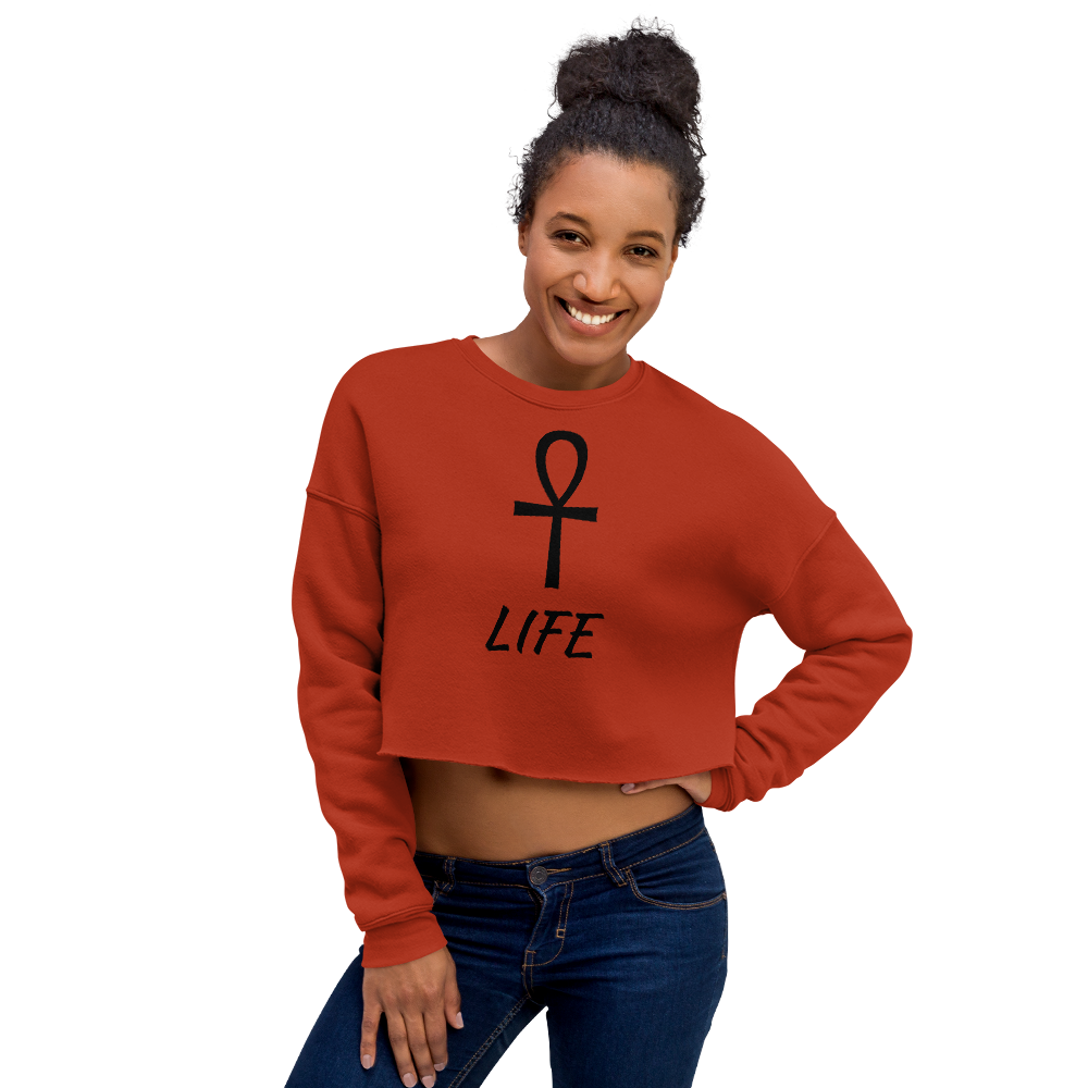 Jahweh “Ankh Life” Crop Sweatshirt