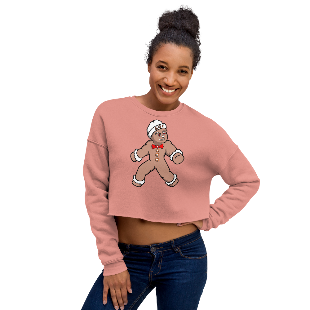 Ladies GingerBreadFools Signature Logo Crop Sweatshirt