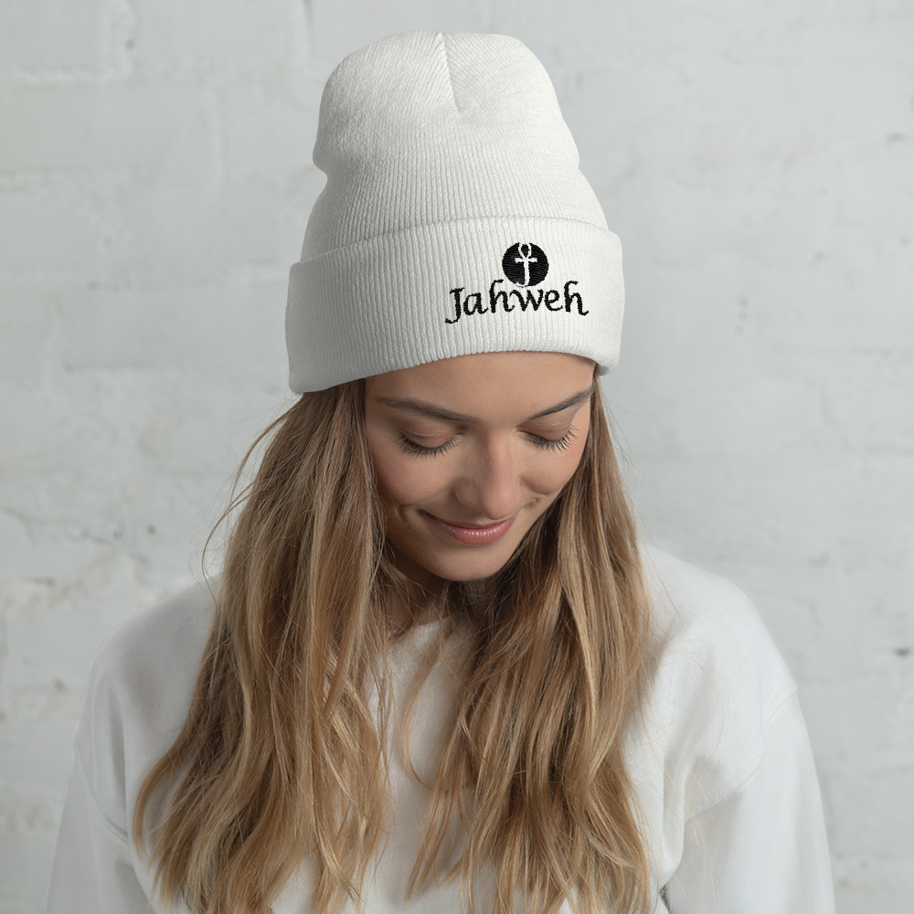 Jahweh Embroidered Logo Cuffed Beanie