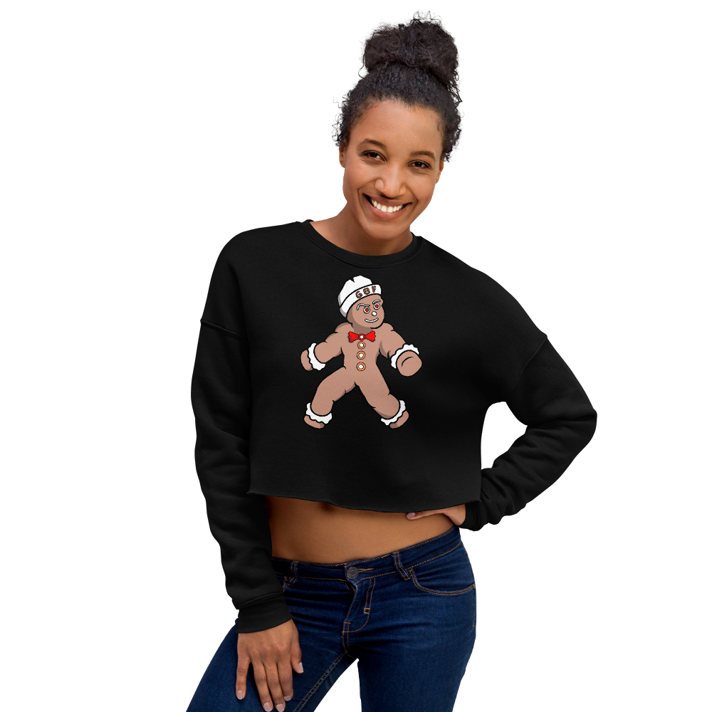Ladies GingerBreadFools Signature Logo Crop Sweatshirt