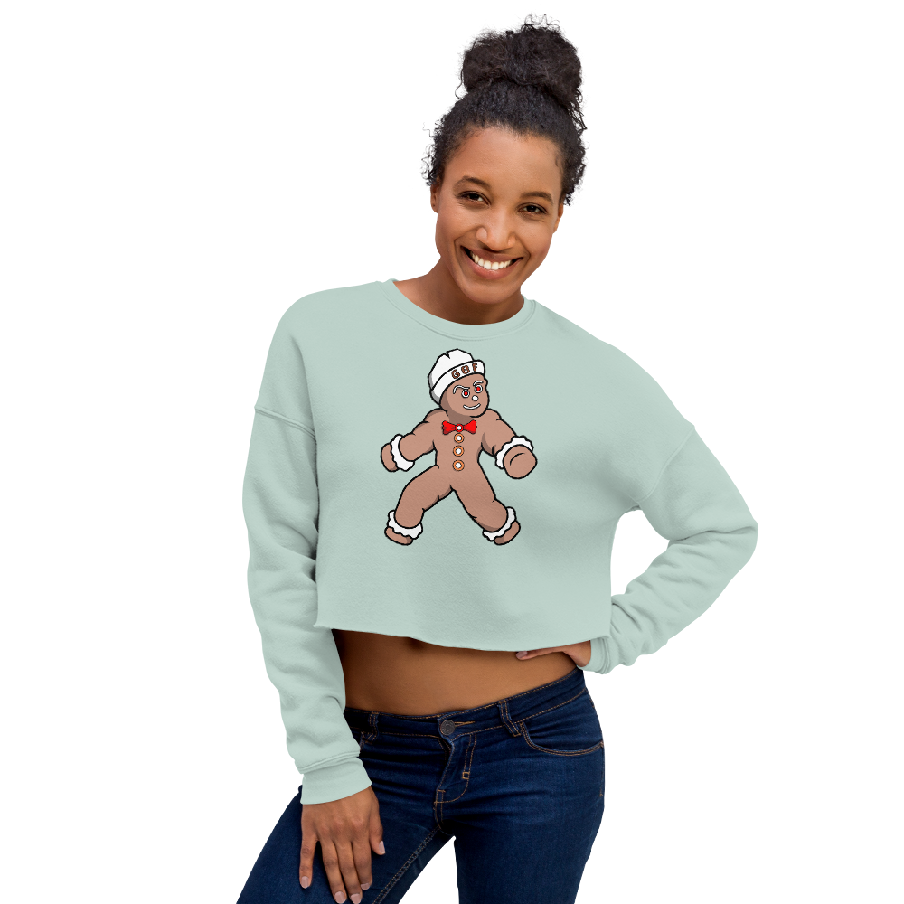 Ladies GingerBreadFools Signature Logo Crop Sweatshirt