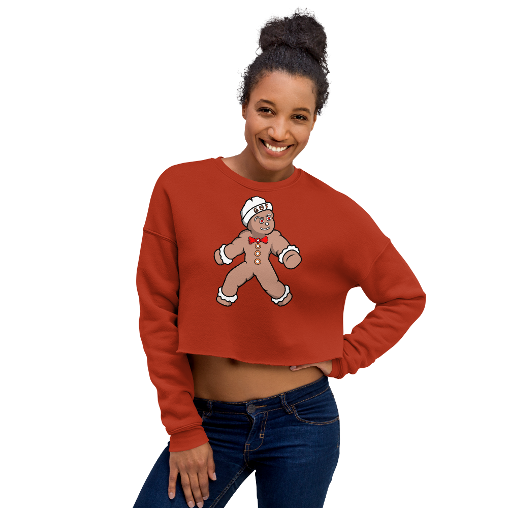 Ladies GingerBreadFools Signature Logo Crop Sweatshirt